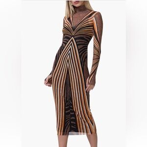 AFRM
Shailene
Turtleneck Long Sleeve Mesh Dress